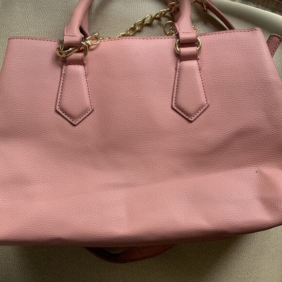 Steve Madden Pink Handbag with Gold Chain Cross Body EUC Barbie Barbiecore - Picture 6 of 6